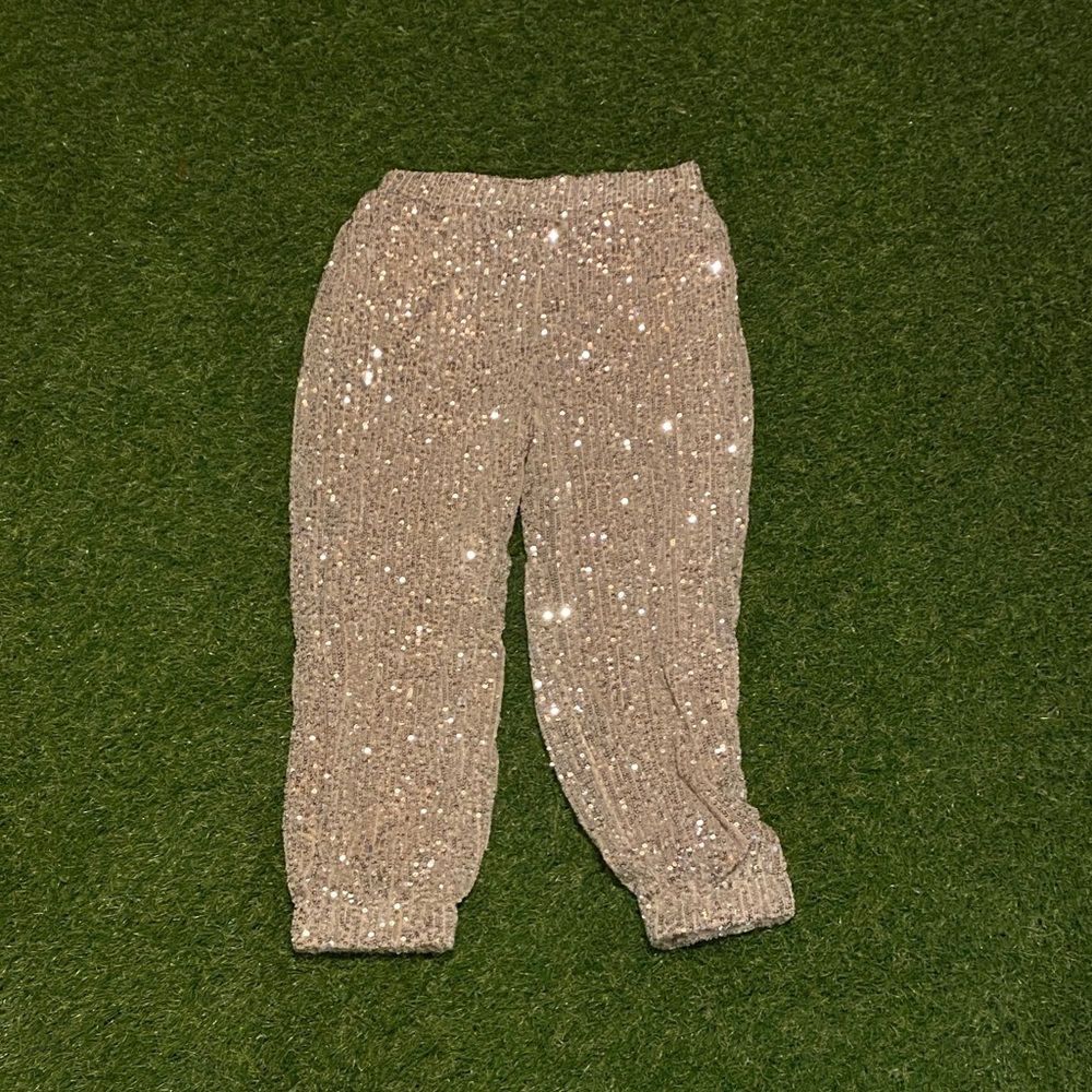 art class Silver Sequin Joggers